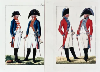 Musketiere und Offiziere, 1800